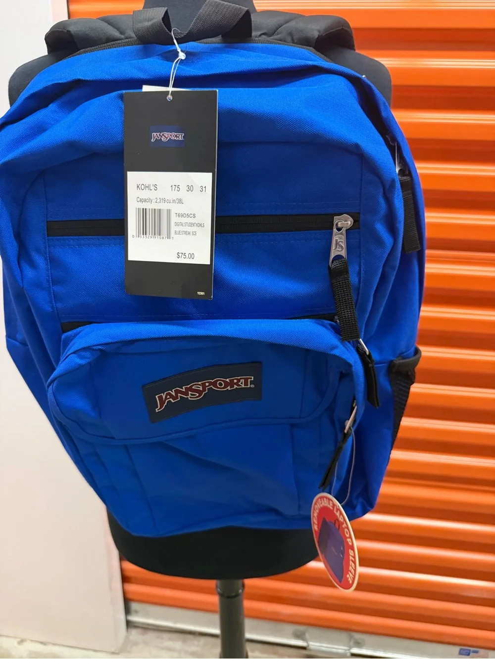 NWT JanSport Digital Student Blue Streak Classic Backpack -